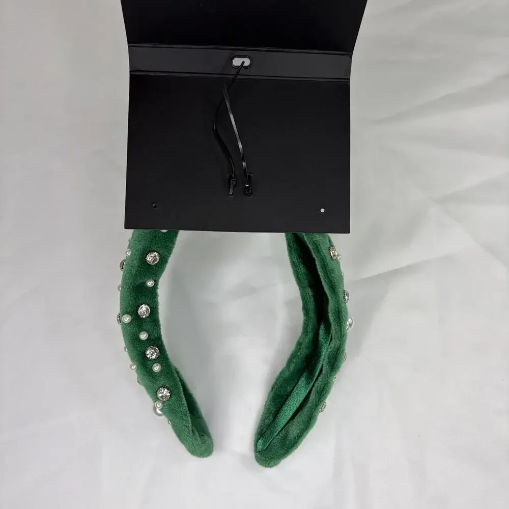 Tahari Green Embellished Head Band New, preppy, event, special occasion, casual